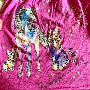 Lands End girls unicorn shirt